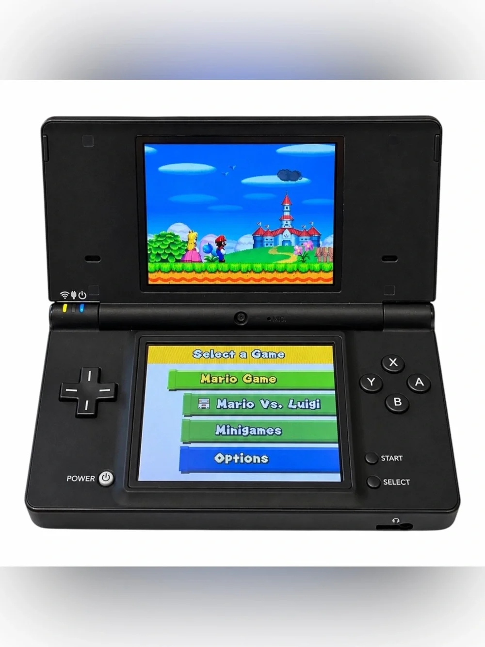 Nintendo DSi Black Handheld Gaming System TWL-001 USA with Charger Game Tested